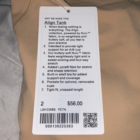 Lululemon Align Tank Top - Pecan Tan - Picture 2 of 4
